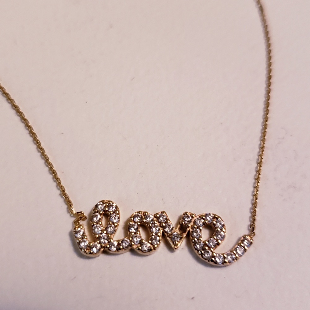 "Love"  Gold Necklace